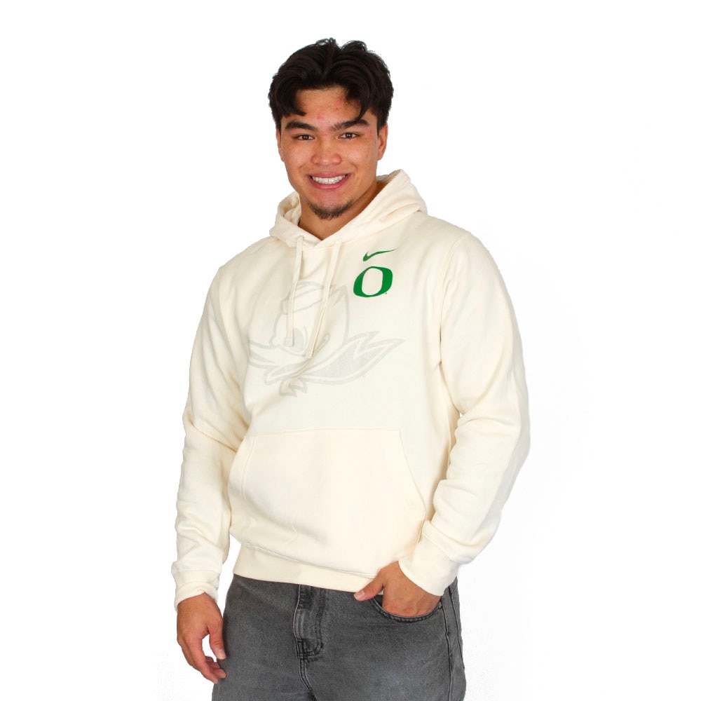 Fighting Duck, Nike, Brown, Hoodie, Men, Unisex, Fleece, Tonal, Pullover, Sweatshirt, 965603